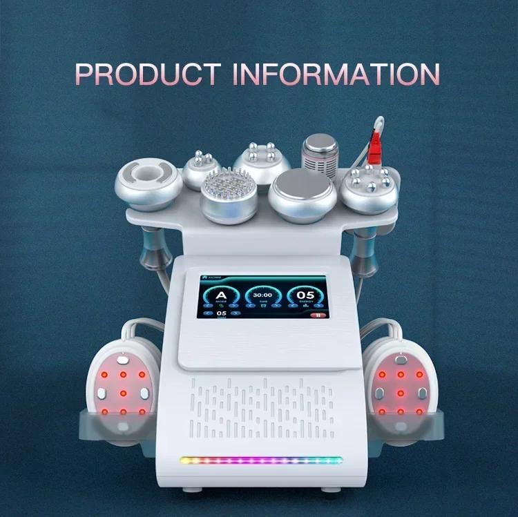 9 in 1 Tool 80K Cavitation Ultrasonic Body Slimming Machine Multi-Polar Frequency Anti-Wrinkle Rejuvenation Skin Lift Tighten