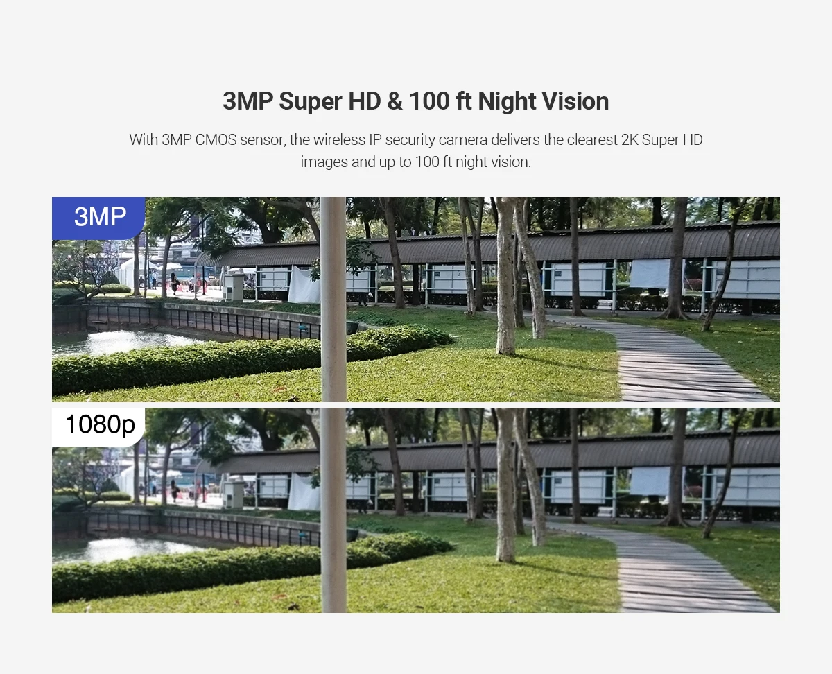 ANNKE 2/4PCS FHD 3MP IP H.265 Video Camera Surveillance System Weatherproof Cameras 100ft Night Vision With Smart IR P2P For NVR
