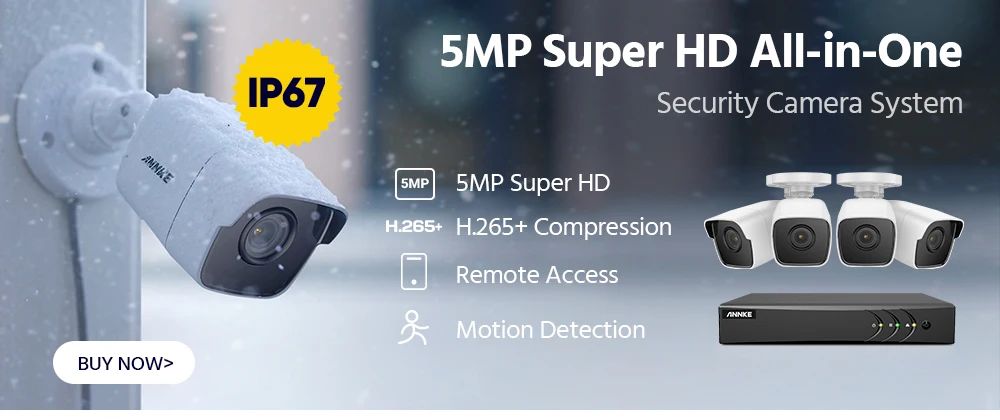 ANNKE 2/4PCS FHD 3MP IP H.265 Video Camera Surveillance System Weatherproof Cameras 100ft Night Vision With Smart IR P2P For NVR
