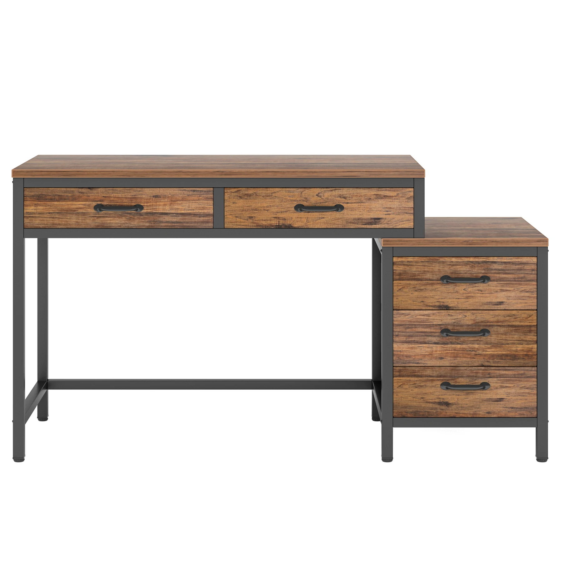 Tribesigns Computer Desk with 3 Drawers, 59-Inch PC Desk with Reversible Drawers, Industrial Study Writing Table Workstation