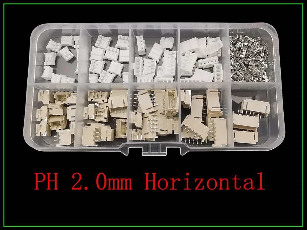 1Box PH2.0 / XH2.54 2/3/4/5 Pin Terminals Kit Male Female Plug Housing Header JST Wire Connector PH 2.0mm XH 2.54mm Pitch