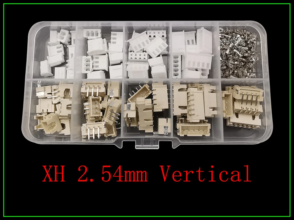 1Box PH2.0 / XH2.54 2/3/4/5 Pin Terminals Kit Male Female Plug Housing Header JST Wire Connector PH 2.0mm XH 2.54mm Pitch