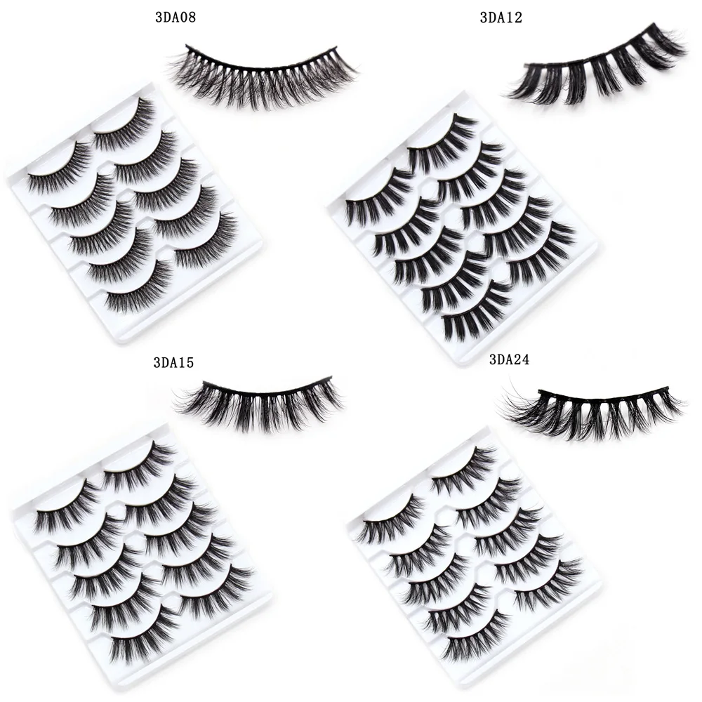 Eyelashes 5/10/16 Pairs 3D Faux Mink Lashes Natural False Eyelashes Reusable Dramatic Volume Lashes Makeup Eyelash Extension