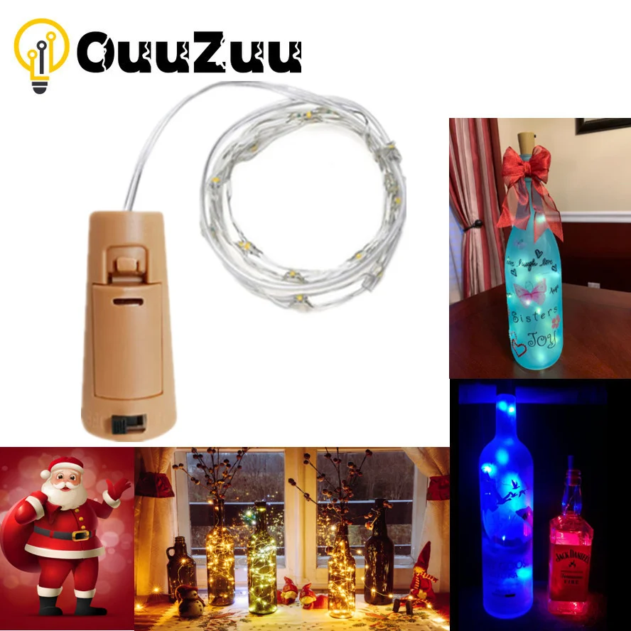 1M/2M/3M Wine Cork LED Battery Lighting Strings Bottle Lights for Party Wedding Christmas Halloween Bar Decor Creative Lights