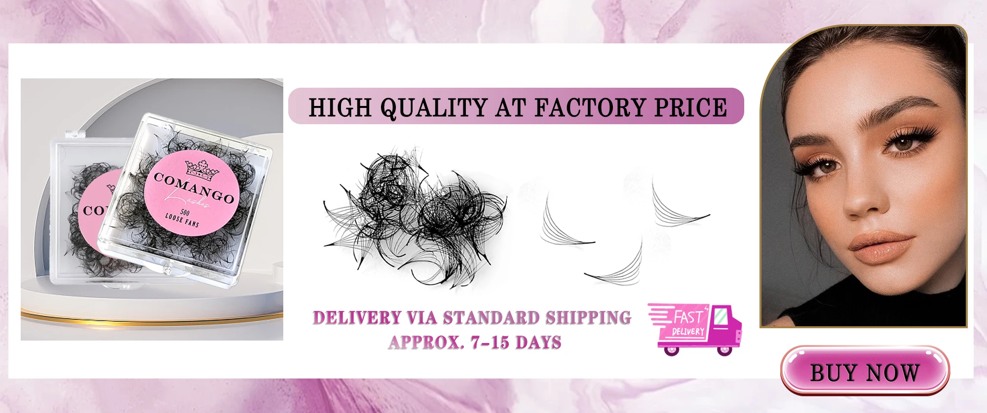 CoMango Easy Fan Lashes Extension DIY 2d/3d/4d/10d Faux Mink Blooming Eye Lash Extensions 0.03/0.05/0.07 Makeup Lashes