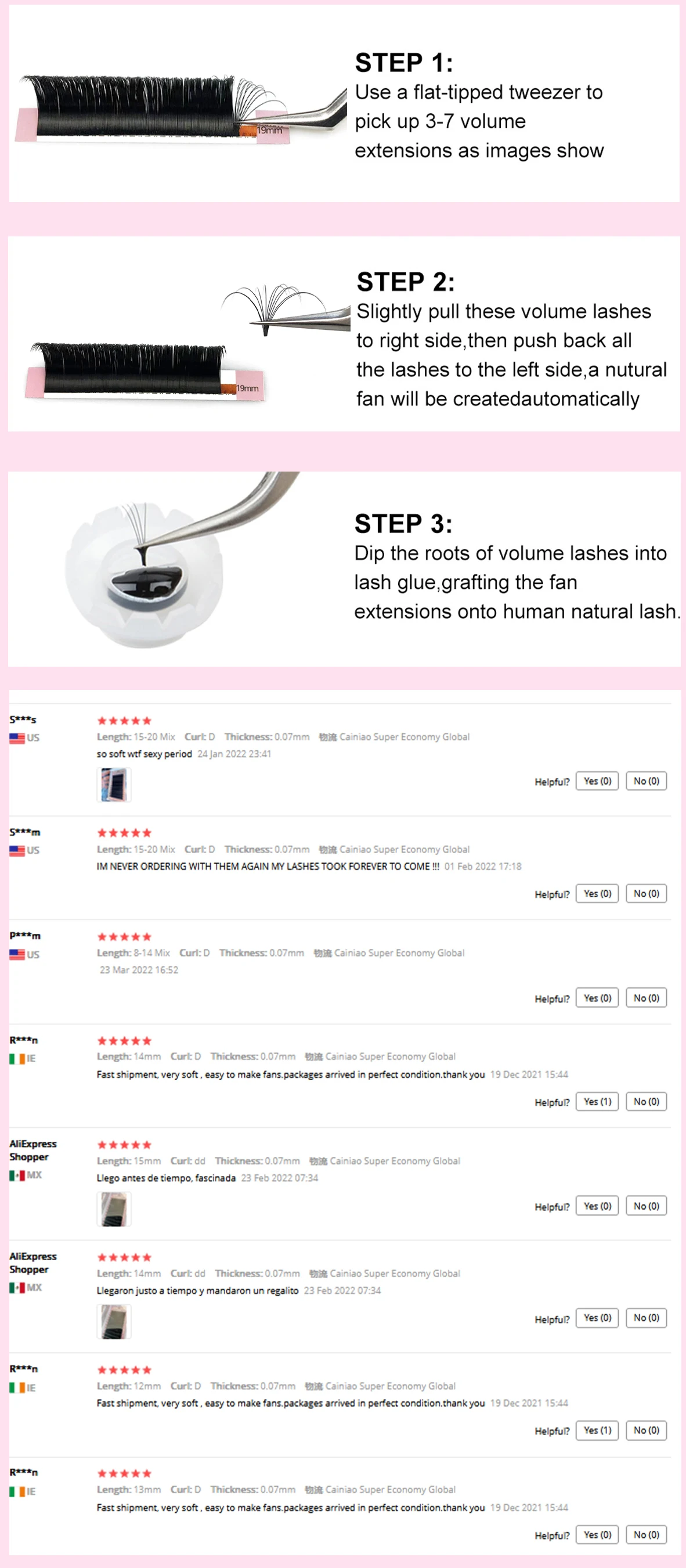 CoMango Easy Fan Lashes Extension DIY 2d/3d/4d/10d Faux Mink Blooming Eye Lash Extensions 0.03/0.05/0.07 Makeup Lashes