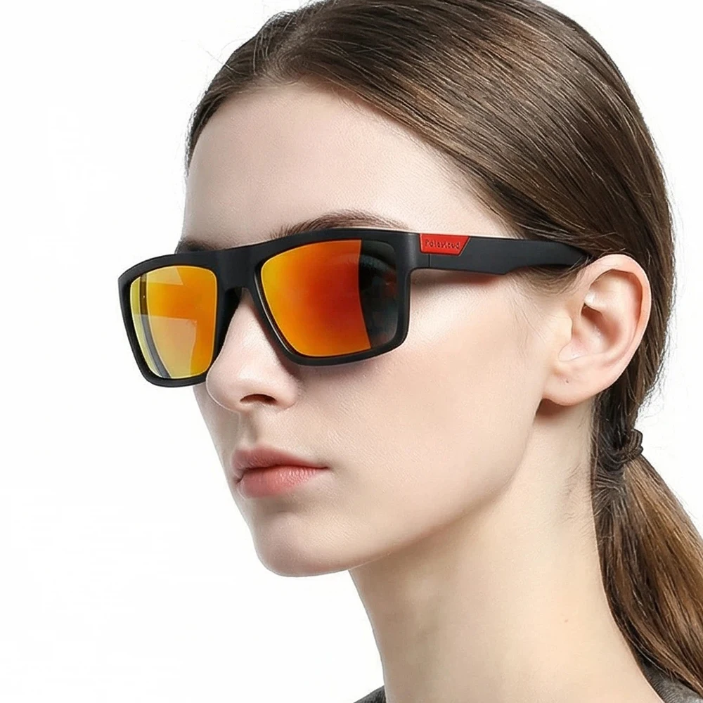Fashion Black Polarized Sunglasses Men Women Classic Square Male Sun Glasses Stylish Outdoor Driving Fishing Sports Shades UV400