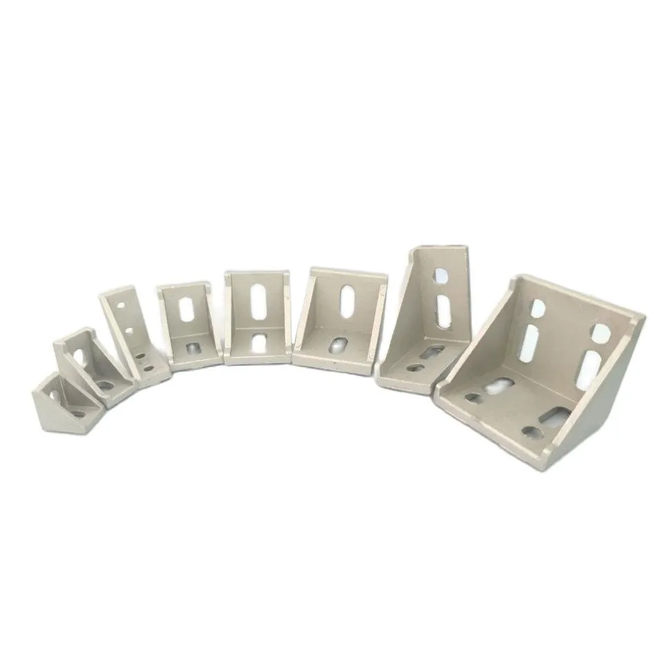 2020 2028 3030 3060 4040 4545 6060 20/30/40/45/60 Aluminum Profile Connector CNC Router Aluminum Corner Bracket 2040 3060 4545
