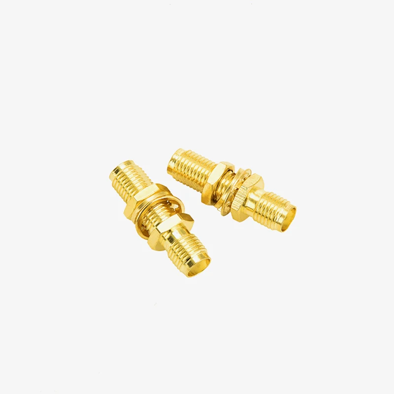 2PCS SMA Socket Connector SMA Female to SMA Female Bulkhead Connector SMA Panel Chassis Mount Connector Adapter Antenna