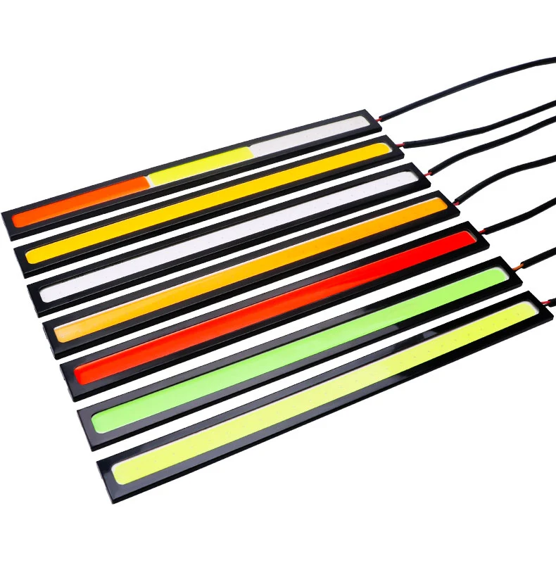 4x Universal Vehicle Led Strip 17CM COB Car Led Strip For Auto DRL Daytime Running Light External Waterproof Styling 12V Led Bar