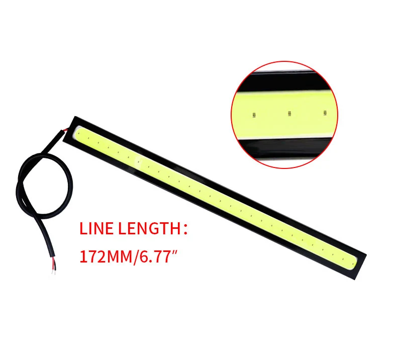 4x Universal Vehicle Led Strip 17CM COB Car Led Strip For Auto DRL Daytime Running Light External Waterproof Styling 12V Led Bar