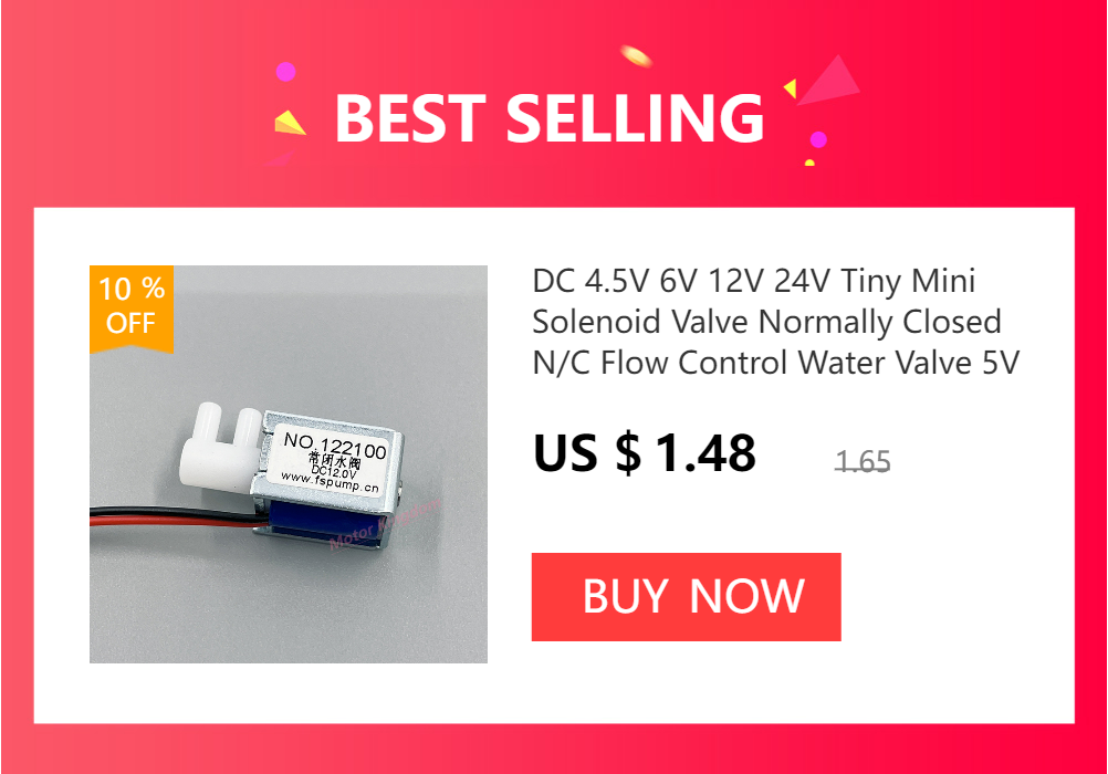 DC 4.5V 6V 12V 24V Tiny Mini Solenoid Valve Normally Closed N/C Flow Control Water Valve 5V Water pump