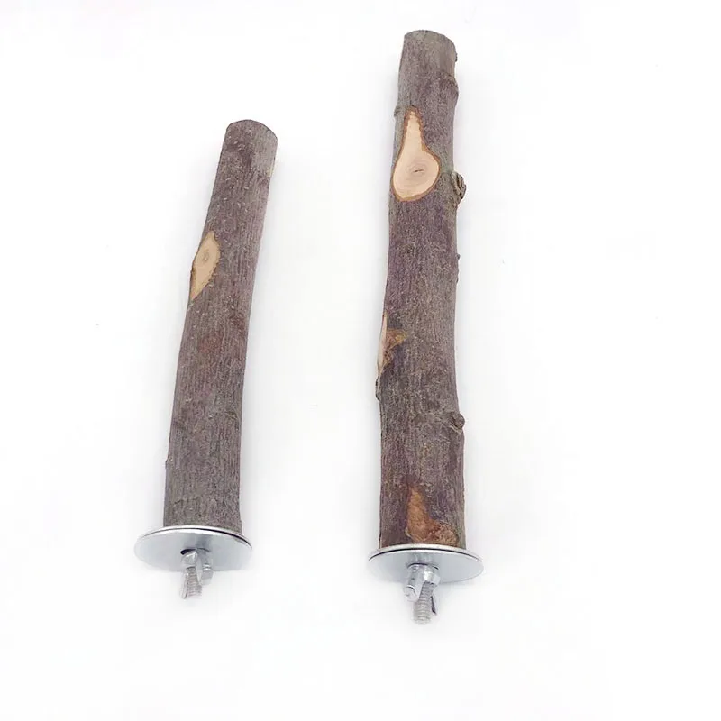 Natural Wood Pet Parrot Raw Wood Fork Tree Branch Stand Rack Squirrel Bird Hamster Branch Perches Chew Bite Toys Stick