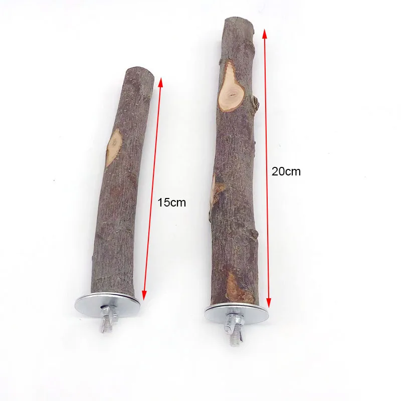 Natural Wood Pet Parrot Raw Wood Fork Tree Branch Stand Rack Squirrel Bird Hamster Branch Perches Chew Bite Toys Stick