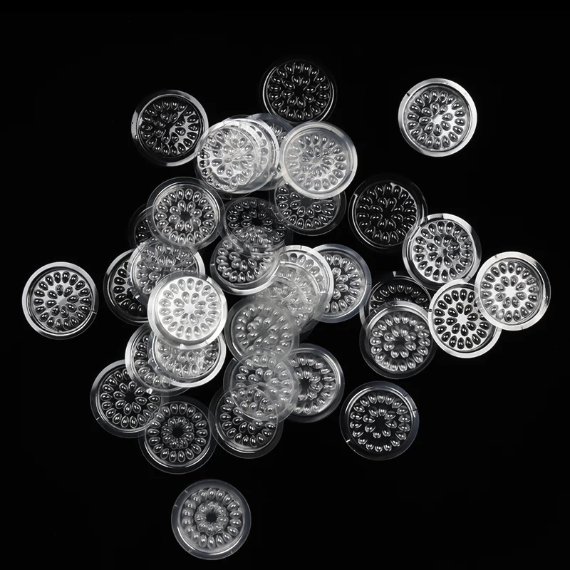 Eyelash Plastic Glue Holder Glue Gasket 20pcs Adhesive Pallet Eyelash Extension Glue Pads Flower Shape Pad Makeup Tools