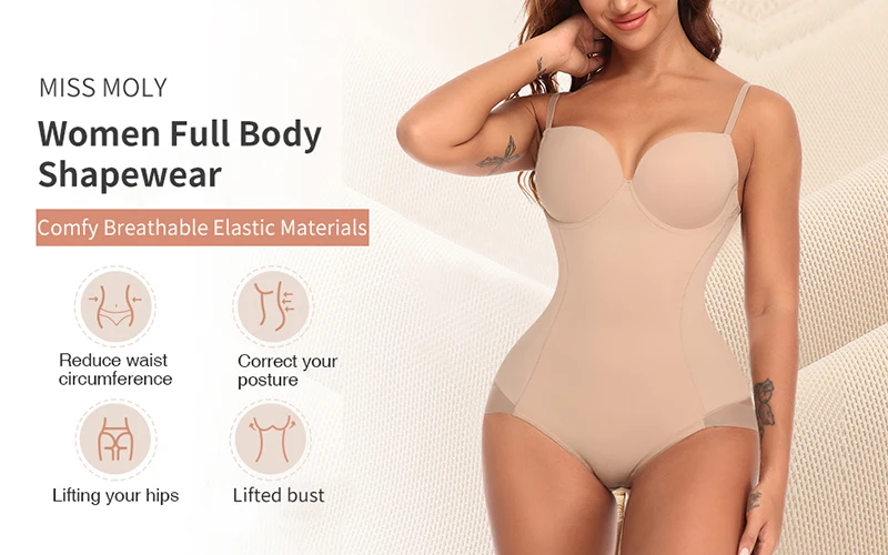 Shapewear Bodysuit for Women Tummy Control Butt Lifter Panties Waist Trainer Stomach Body Shaper Slimming Underwear Girdles