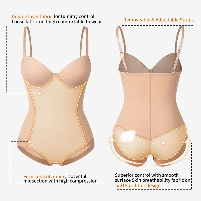 Shapewear Bodysuit for Women Tummy Control Butt Lifter Panties Waist Trainer Stomach Body Shaper Slimming Underwear Girdles
