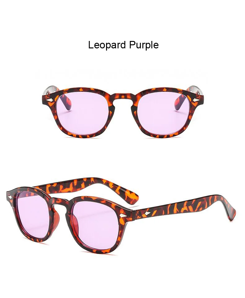 Fashion Johnny Depp Style Round Sunglasses Brand Designer Clear Candy Colors Lens Sun Glasses Male Female Vintage Oculos De Sol