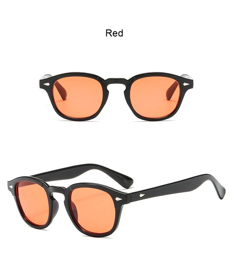 Fashion Johnny Depp Style Round Sunglasses Brand Designer Clear Candy Colors Lens Sun Glasses Male Female Vintage Oculos De Sol