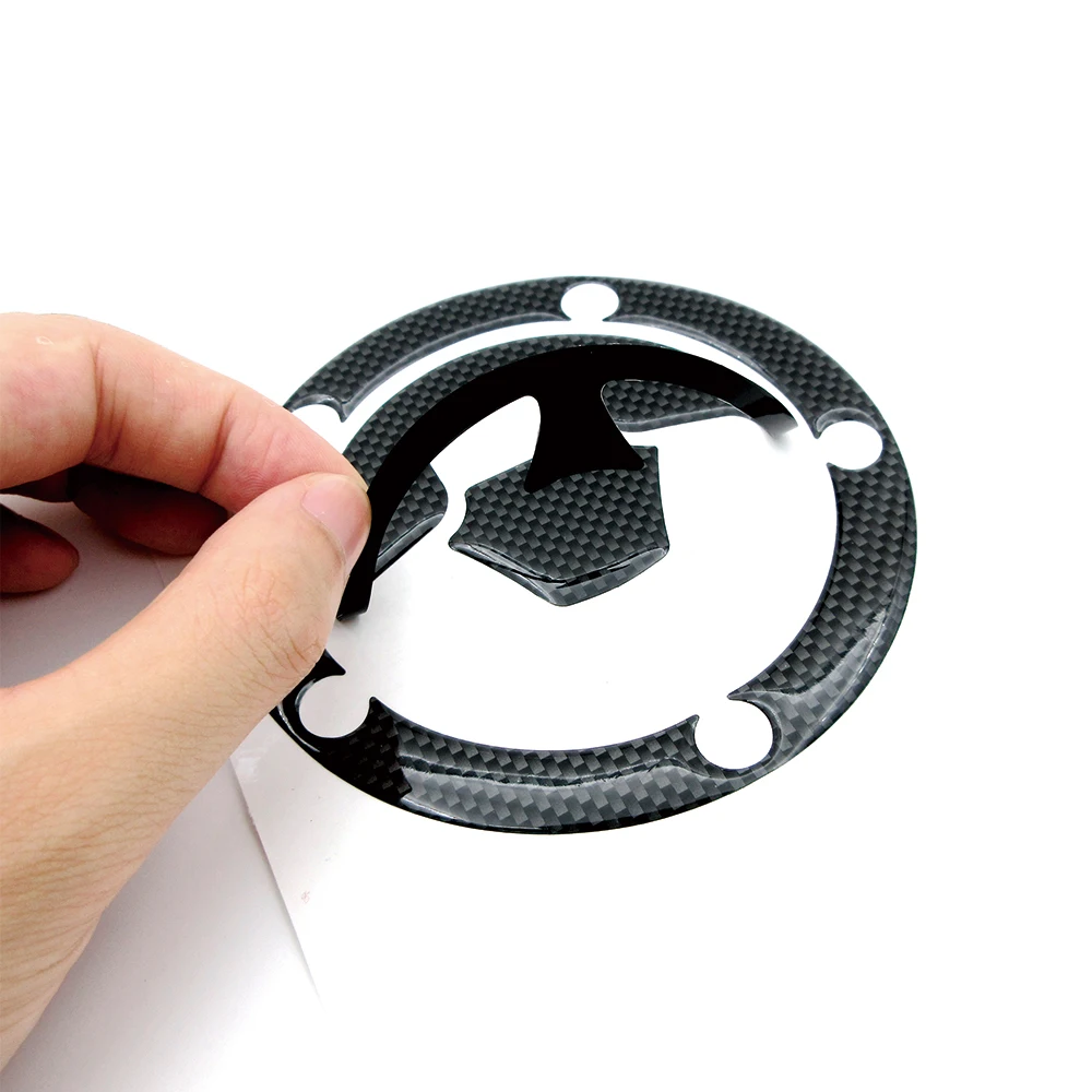 Motorcycle Carbon Fiber Fuel Gas Cap Cover Tank Protector Pad Stickers For Kawasaki Z Z1000 Z1000SX Z800 Z750 Z250 Racing Decals