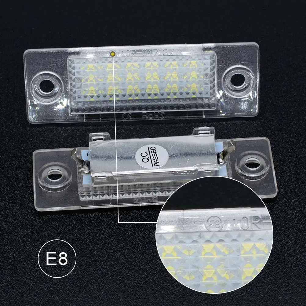2pcs LED License Number Plate Light Lamp White Canbus For VW TRANSPORTER T5 CADDY TOURAN Golf Passat Super Bright