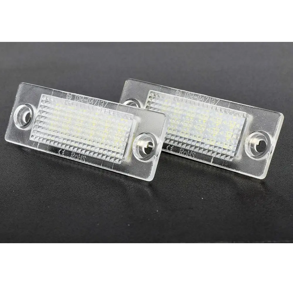 2pcs LED License Number Plate Light Lamp White Canbus For VW TRANSPORTER T5 CADDY TOURAN Golf Passat Super Bright