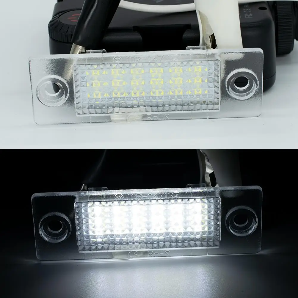 2pcs LED License Number Plate Light Lamp White Canbus For VW TRANSPORTER T5 CADDY TOURAN Golf Passat Super Bright