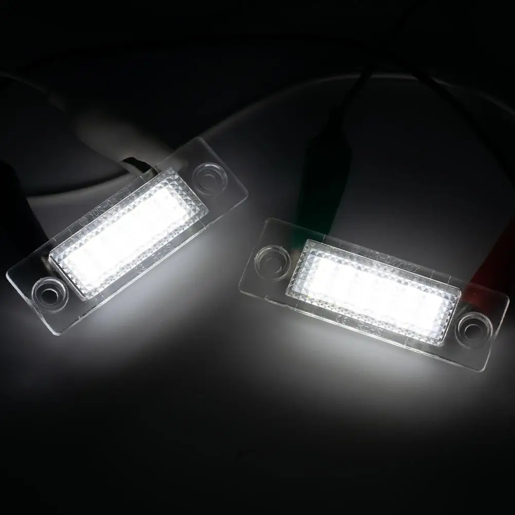 2pcs LED License Number Plate Light Lamp White Canbus For VW TRANSPORTER T5 CADDY TOURAN Golf Passat Super Bright