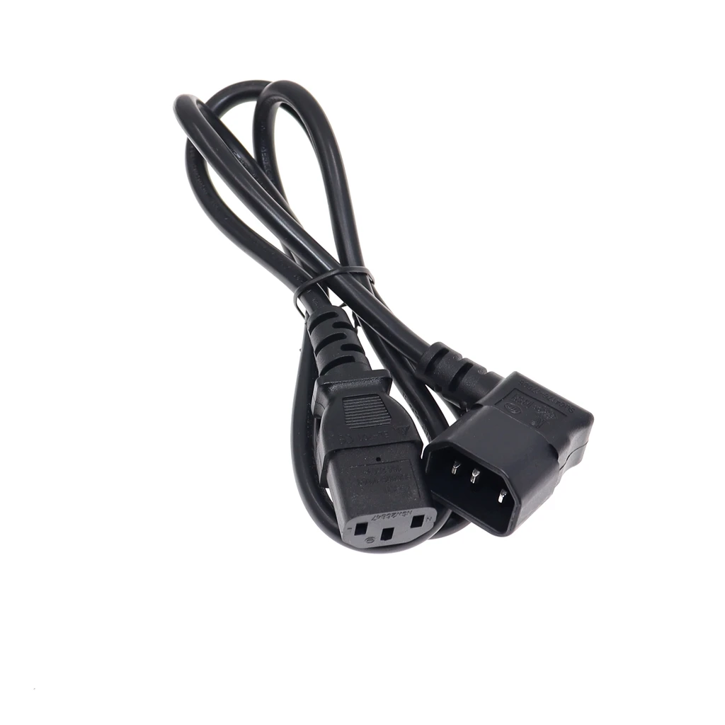 IEC60320 C13 Angle Converter Angle Extension Cable C13 to C14 PDU Up Down Right Angle Power Cables Male to Female AC Power Cord