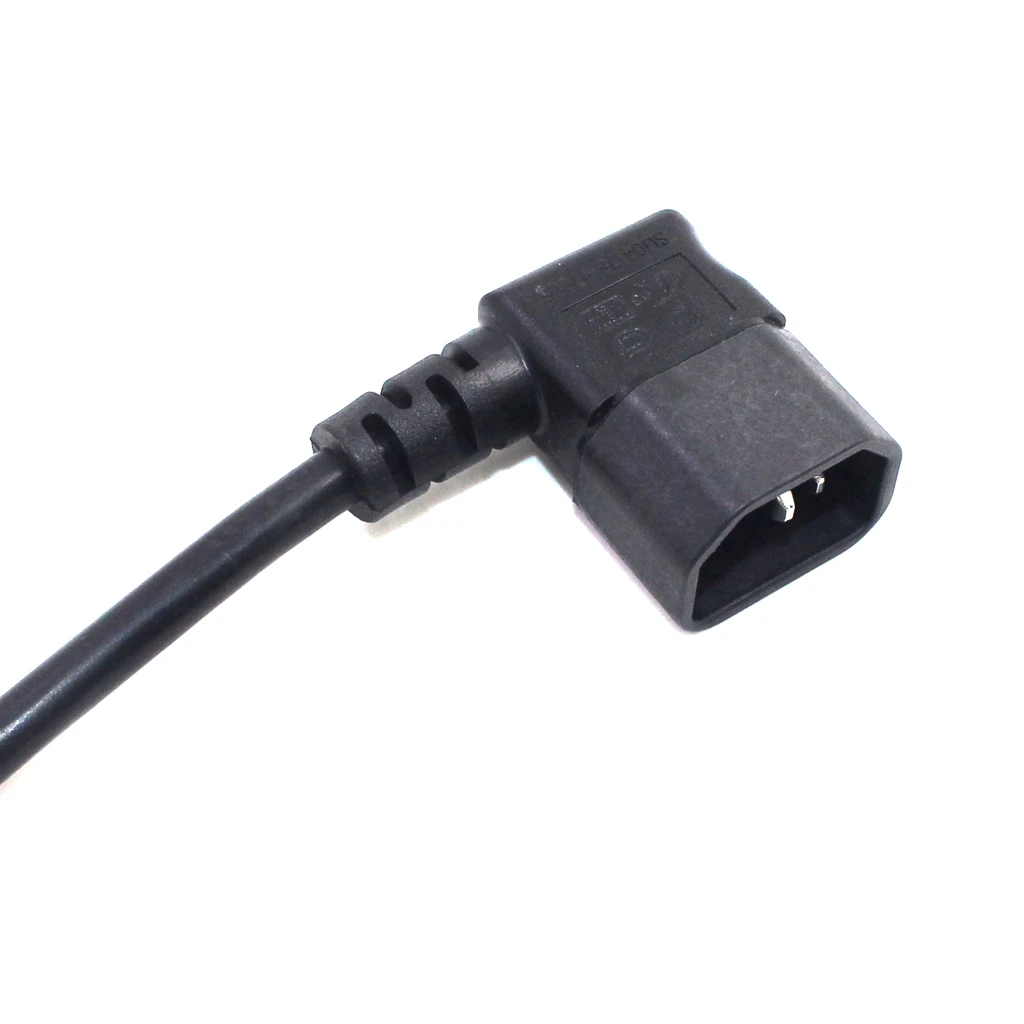 IEC60320 C13 Angle Converter Angle Extension Cable C13 to C14 PDU Up Down Right Angle Power Cables Male to Female AC Power Cord