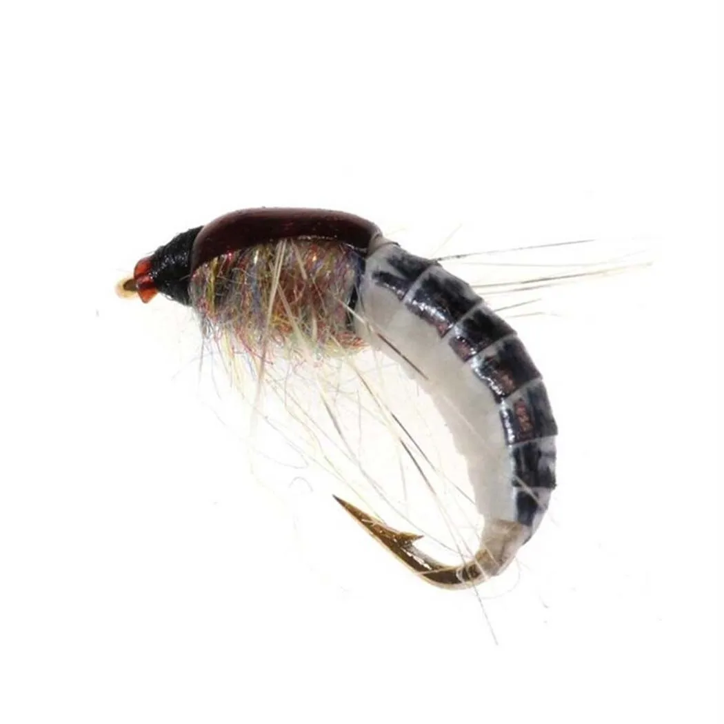 3Piece Realistic Nymph Scud Fly For Trout Fishing Artificial Insect Bait Lure Simulated Scud Worm Fishing Lure