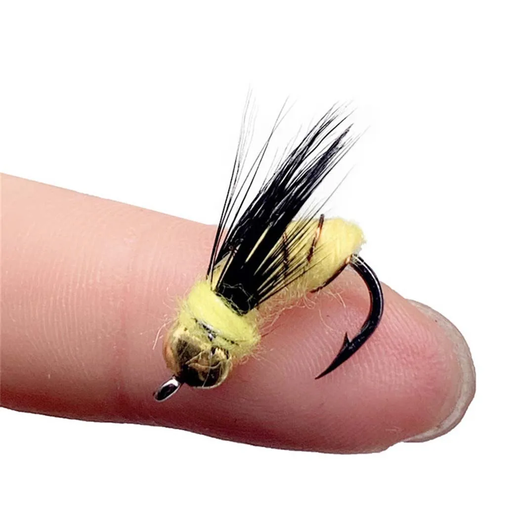 3Piece Realistic Nymph Scud Fly For Trout Fishing Artificial Insect Bait Lure Simulated Scud Worm Fishing Lure