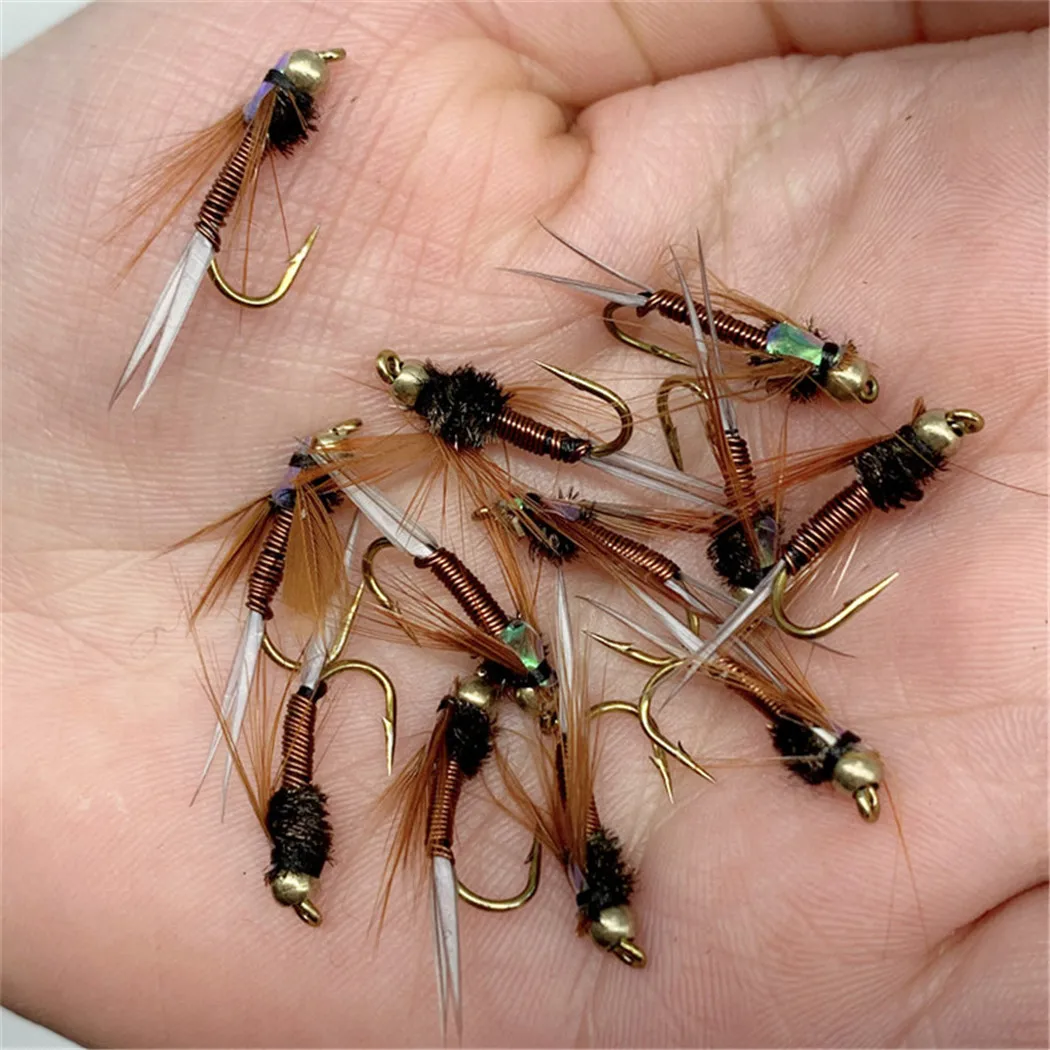 3Piece Realistic Nymph Scud Fly For Trout Fishing Artificial Insect Bait Lure Simulated Scud Worm Fishing Lure