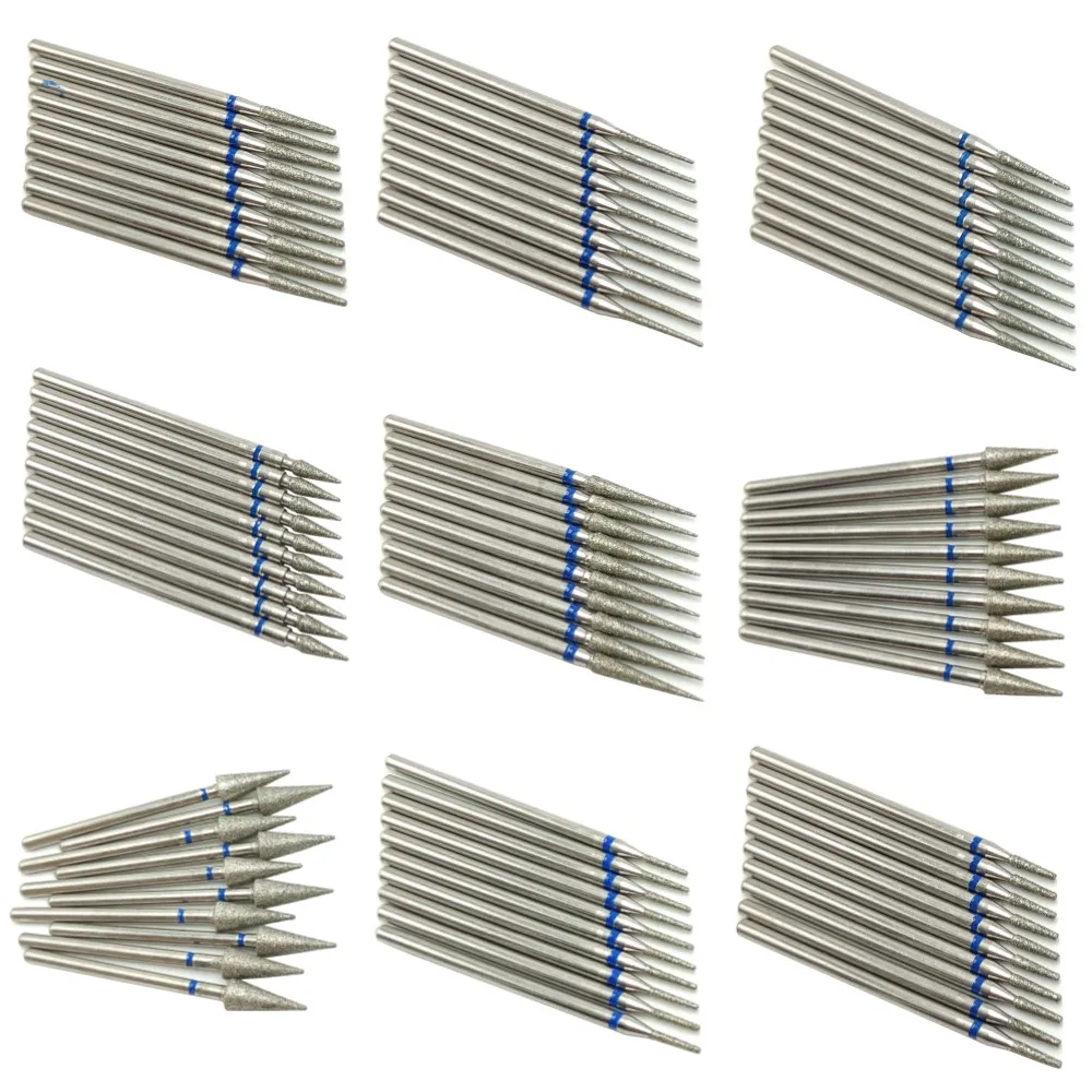 10pcsSet Diamond Nail Drill Bit Rotery Electric Milling Cutters for Pedicure Manicure Files Cuticle Burr Nail Tools Accessories