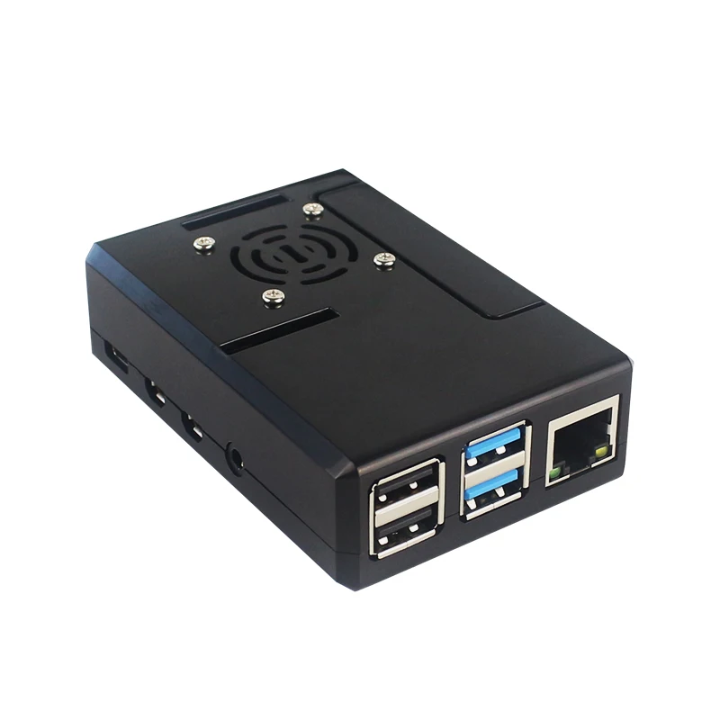 Raspberry Pi ABS Case Black Plastic Shell Removable GPIO Cover Optional With Cooling Fan For Raspberry Pi 4B