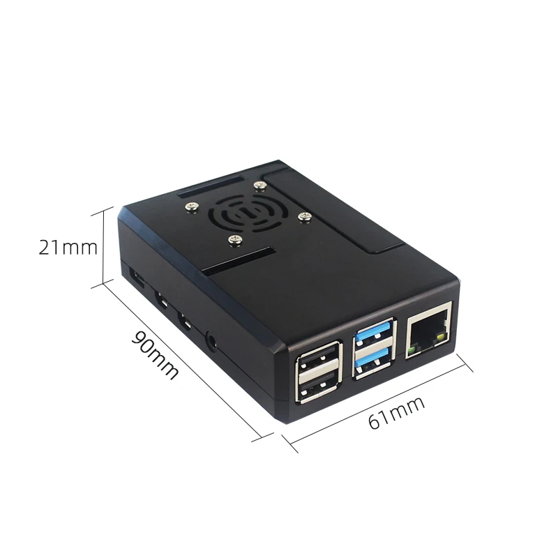 Raspberry Pi ABS Case Black Plastic Shell Removable GPIO Cover Optional With Cooling Fan For Raspberry Pi 4B