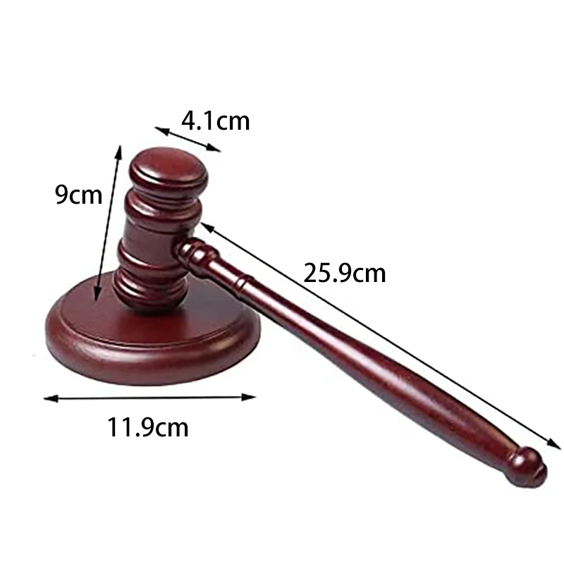High Quality Durable Wooden Judge Hammer Handcrafted Delicate Wood Adjudgement Gavel For Auction Lawyer Sound Hand Tools