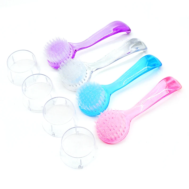 1/3/5 Pcs/Pack Nail Acrylic Brush Dust Powder Brush Round Head With Cap Pedicure Tools Holder For Brushes Professional Manicure