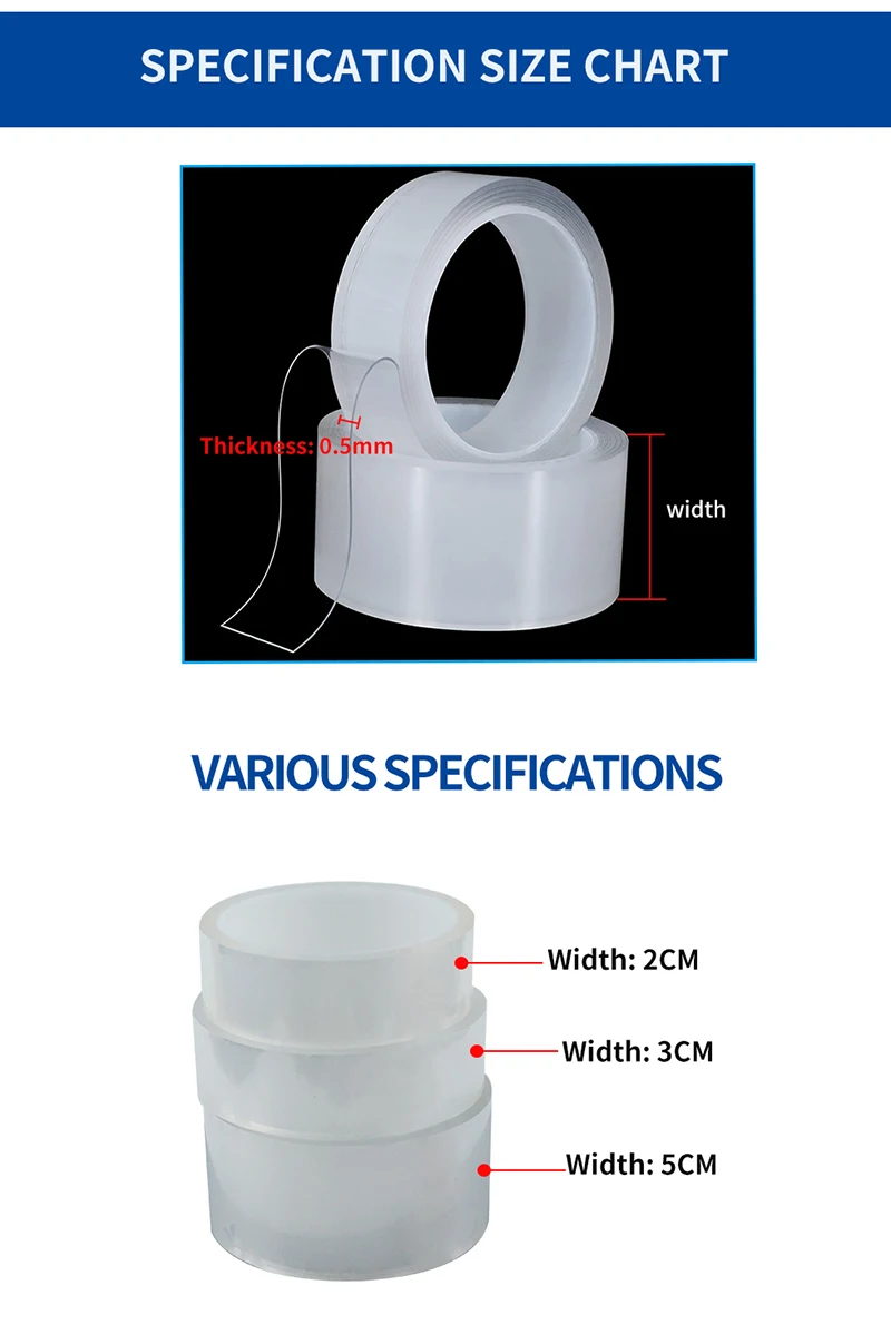 Sink Self-adhesive Home Kitchen Waterproof Transparent Tape Nano Mildew Strong Pool Water Seal Gap Strip Silicone Stickers Tool