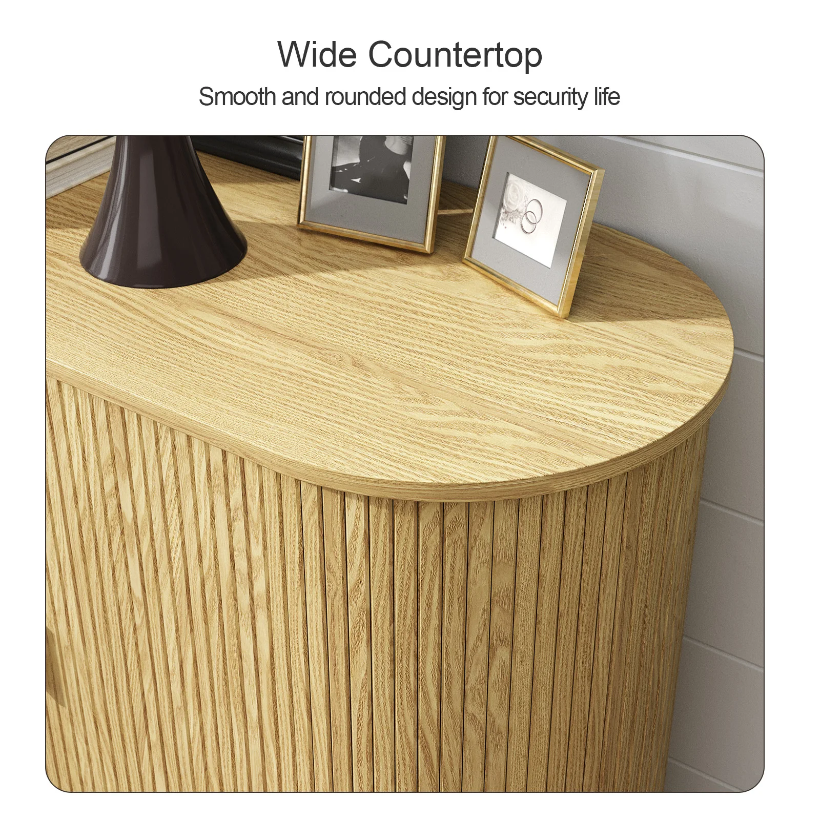Sideboard Buffet Cabinet with Storage,40" Storage Cabinet with Sliding Door & Adjustable Shelf,Coffee Bar Cabinet Console Table