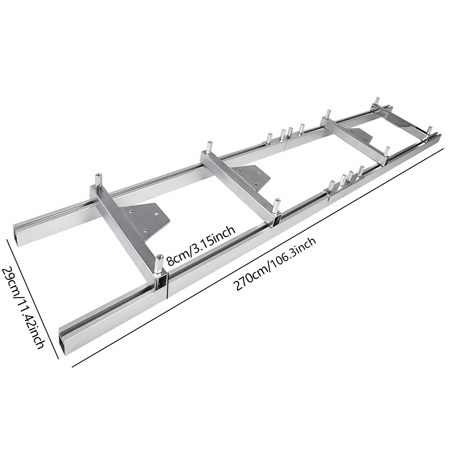 9FT Milling Rail System Chainsaw Mill Guide Set Portable Ladder Connector Kit Works with Saw Mill