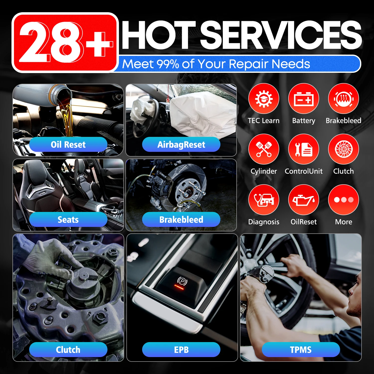 Autel MaxiCheck MX808S OBD2 Scanner Car Bi-directional Diagnostic Tools OE All Systems Diagnostic 28+ Services Same as MK808S