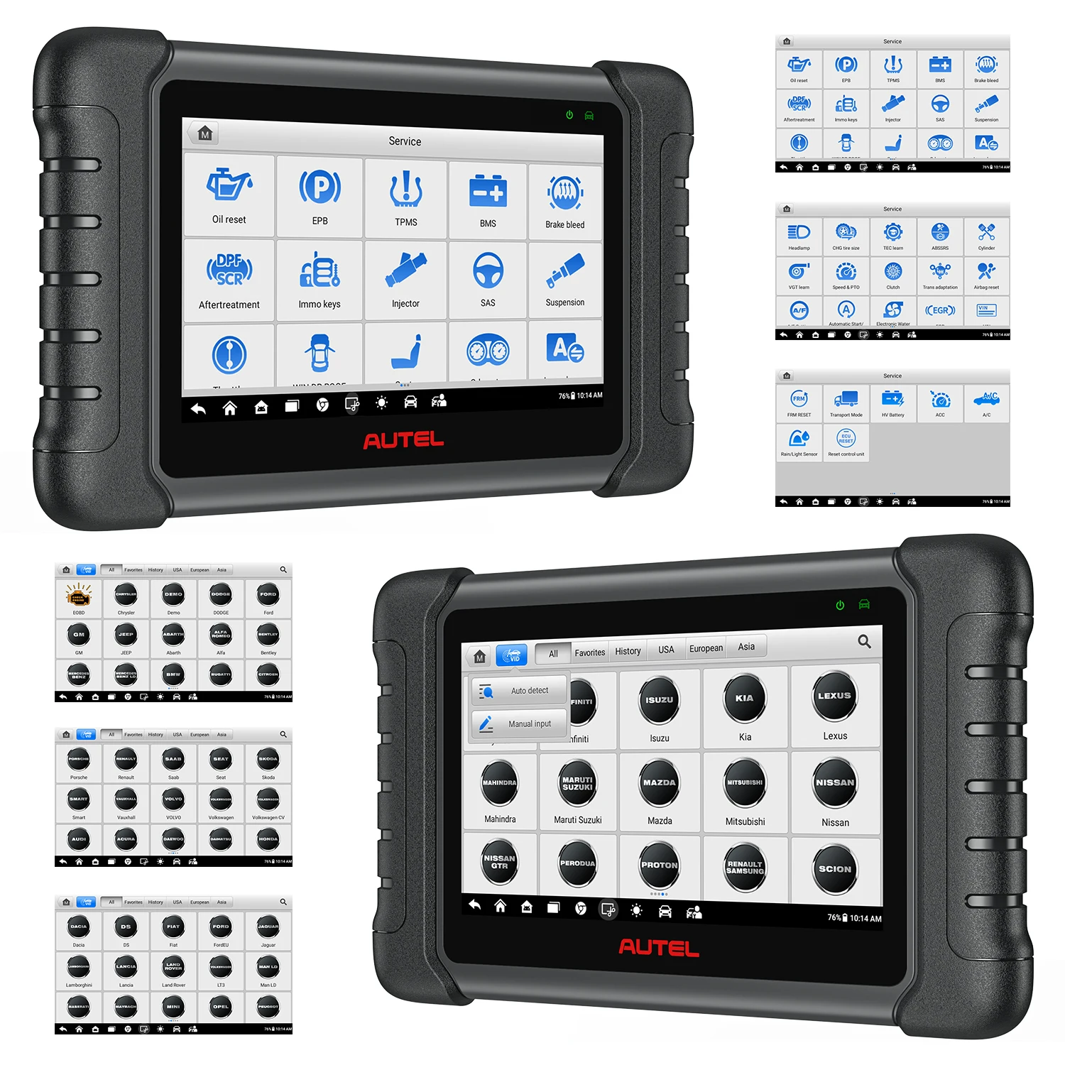 Autel MaxiCheck MX808S OBD2 Scanner Car Bi-directional Diagnostic Tools OE All Systems Diagnostic 28+ Services Same as MK808S