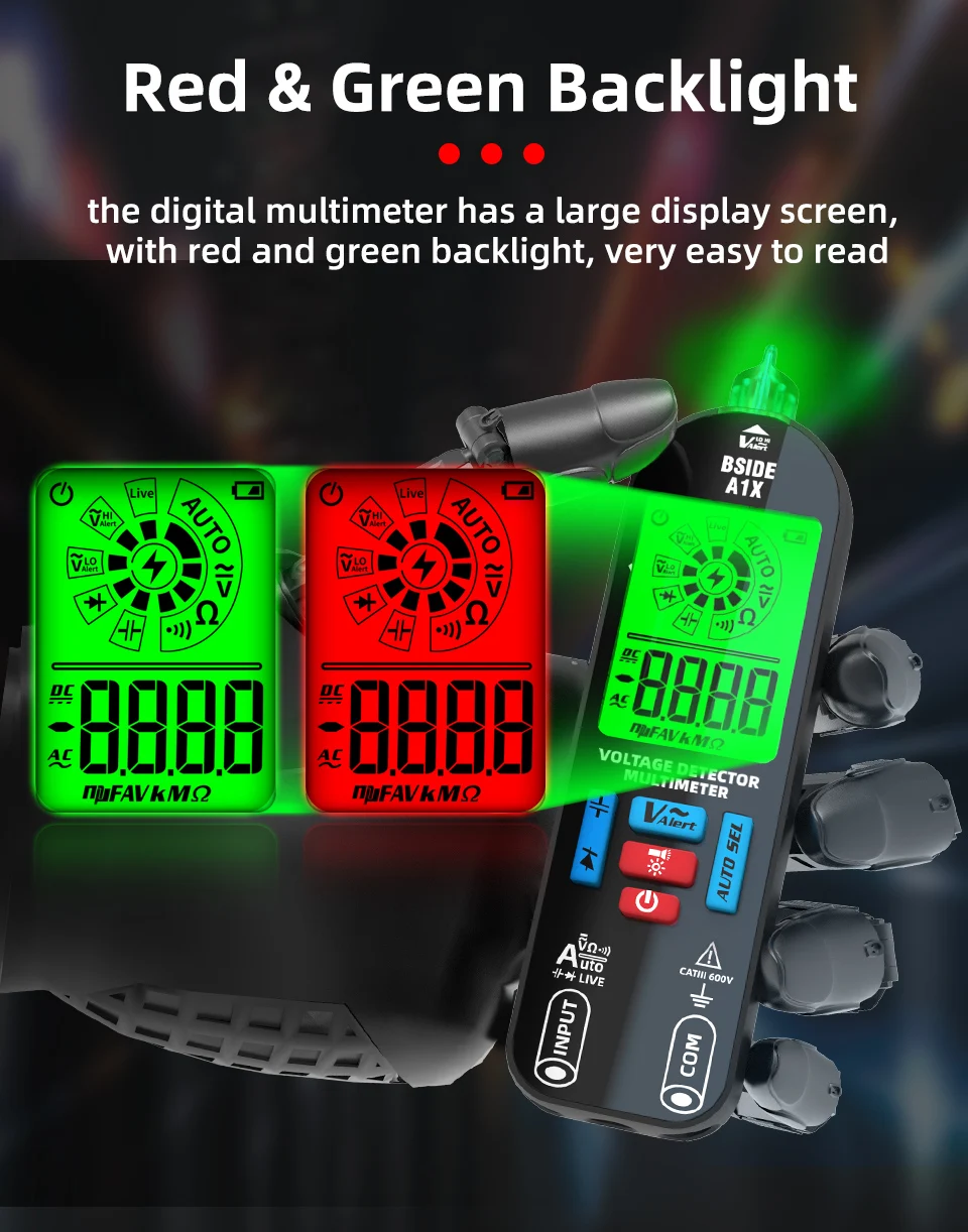 Voltage Tester Digital Voltmeter Non-Contact Electrician Pen Detector Voltmeter Ac Live Wire Test Diode Meter USB Rechargeable