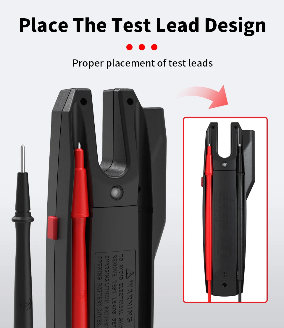 U6 U6X Digital Fork Clamp Meter 600A Current Open Jaw Ammeter Multimeter DC AC Current Hz Electrical Tester Rechargeable Battery