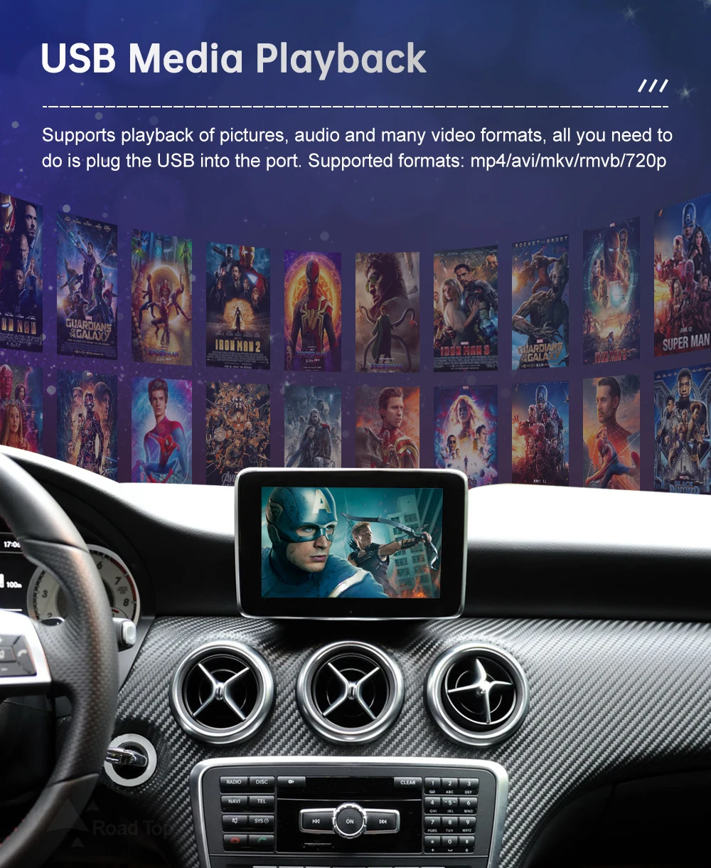 Plug and Play Wireless CarPlay for Mercedes Benz A Class CLA GLA W176 C117 X117 X156 NTG4.5 with Android Auto AirPlay Navigation