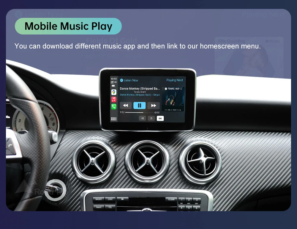 Plug and Play Wireless CarPlay for Mercedes Benz A Class CLA GLA W176 C117 X117 X156 NTG4.5 with Android Auto AirPlay Navigation