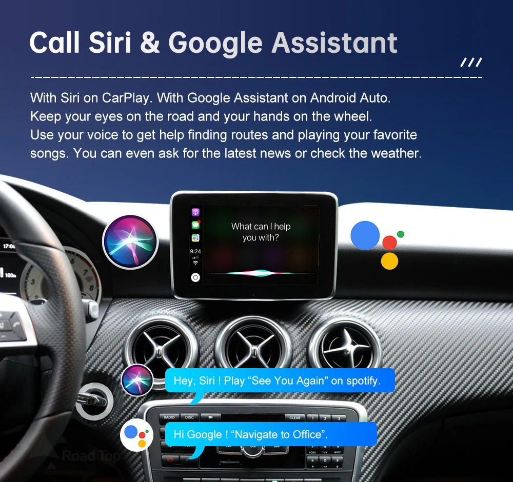 Plug and Play Wireless CarPlay for Mercedes Benz A Class CLA GLA W176 C117 X117 X156 NTG4.5 with Android Auto AirPlay Navigation
