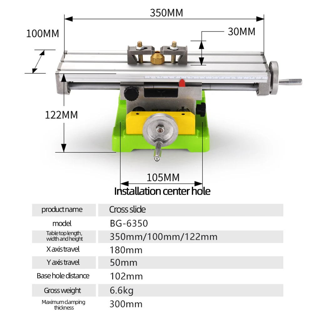 ALLSOME MINIQ Multifunction Drill Vise Fixture Working Table Mini Precision Milling Machine Worktable