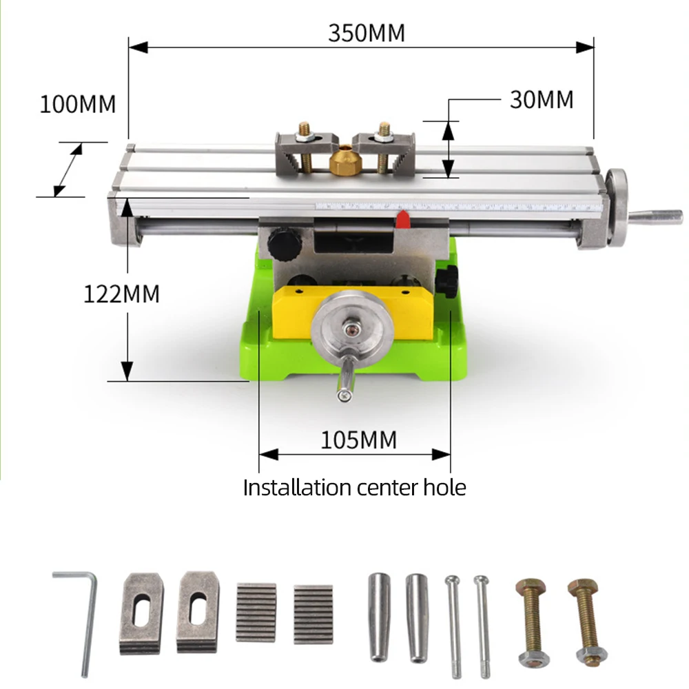 ALLSOME MINIQ Multifunction Drill Vise Fixture Working Table Mini Precision Milling Machine Worktable